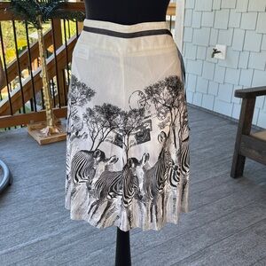 Tuzzi | A-Line Zebra 🦓 Print Skirt